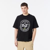 Мужская футболка Lacoste из плотного хлопка с принтом