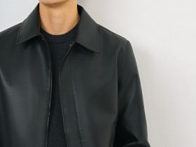 Куртка из искусственной кожи, Черный