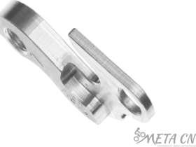 Держатель заднего переключателя "петух" Meta №7 фрезерованный (серебристый)