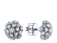 Пусеты из белого золота с бриллиантами э0901пс07130700