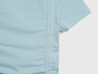 Футболка с драпировкой и завязками для девочек, Зеленый