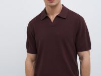 Поло текстурной вязки, Фиолетовый