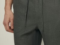 Брюки изо льна с эластичным поясом