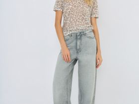 Джемпер с коротким рукавом, Бежевый