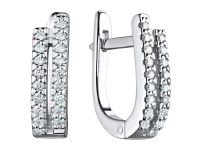 Серьги из белого золота с бриллиантами э0901сг09200109