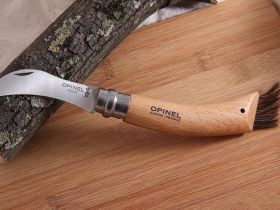 Нож грибной складной Opinel №8, нержавеющая сталь Sandvik 12C27, рукоять бук, картонная коробка
