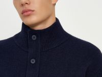 Кардиган с воротником-стойкой