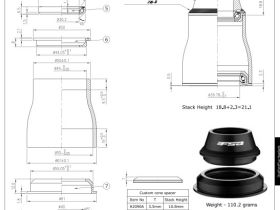 Рулевая колонка FSA NO.55 - SX PRO рама 1-1/8" - 1-1/2", вилка 1-1/8" (черный 15 мм посадочный 44 и 55 мм / внешний 50 и 61 мм)