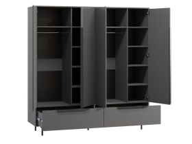Распашной шкаф Квелен 4-192x200 Графитовый