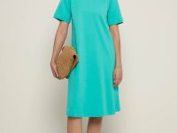 Платье А-силуэта из трикотажного интерлока