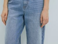 Джинсы Mom fit с высокой посадкой, Голубой
