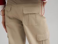 Свободные брюки-карго из твила