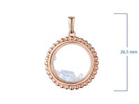 Подвеска из красного золота с бриллиантами и сапфирами э0286пд07240373