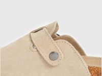 Сабо из натуральной замши, Бежевый