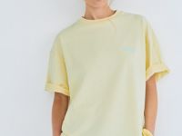 Футболка оверсайз с вышивкой, Желтый