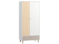 Распашной шкаф Дикинс 2-85x190 Береза/Латте