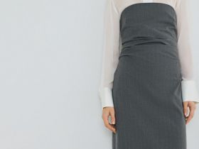 Платье-бюстье со съёмными бретелями, Серый