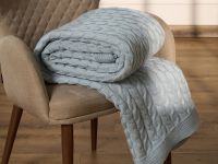 Плед Виллена/Villena, серо-голубой