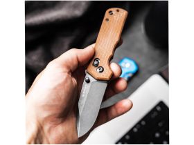 Складной нож Boker Rockstub Brown Micarta, сталь 440B Black Stonewash, рукоять микарта