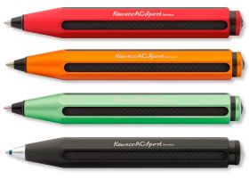 Ручка шариковая Kaweco AC Sport 1,0 мм, корпус красный с черными вставками