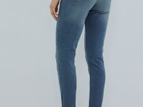 Джинсы Skinny с высокой посадкой, Синий