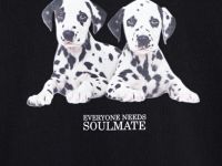 Лонгслив с принтом для девочек, Черный