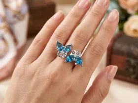 Кольцо из серебра с топазами э0671кц02260368_white