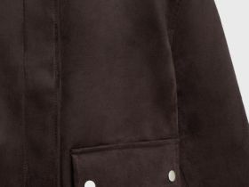 Куртка из искусственной замши, Коричневый