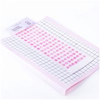 Наклейки акриловые MESHU "Pink pearls", 10*32см, стразы, 119 наклеек
