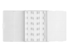 Пенал для акварели пластиковый Гамма, 12 кювет, белый, с палитрой