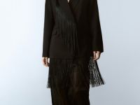 Полупрозрачные брюки из органзы, Черный