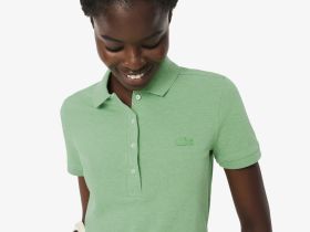 Женское поло Lacoste приталенного кроя из эластичного хлопка