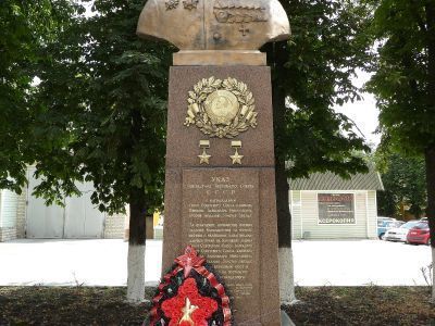 Бюст дважды героя Советского Союза Ефимова А.Н.