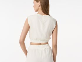 Женская лёгкая рубашка Lacoste из смеси льна