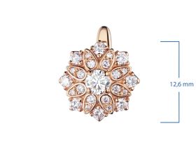 Серьги из красного золота с бриллиантами э0201сг04186100