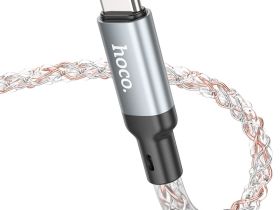 Кабель Hoco U112 Shine USB-C / USB-C 1 м Серый