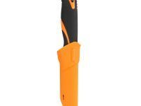 Нож Ganzo Fixed/Case, сталь 9Cr14Mov, рукоять прорезиненный пластик, чернo-оранжевый