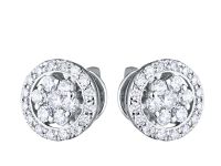 Пусеты из белого золота с бриллиантами э4701пс05165600