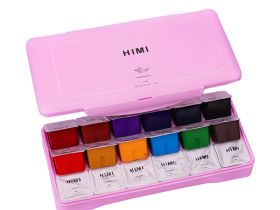Набор гуаши HIMI 18 цветов, розовый