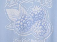 Футболка с принтом для девочек, Голубой