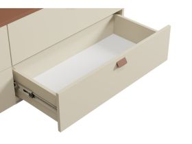 Комод Энзо 160x79 Светло-бежевый/Терракотовый