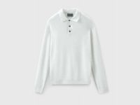 Джемпер поло из шерсти мериноса, Серый