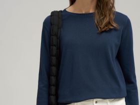 Джемпер полуприлегающего кроя из хлопка