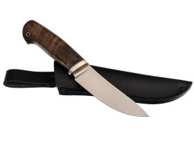 Охотничий нож КМЕТЬ Воронёнок, порошковая сталь M390, рукоять стабилизированная карельская береза