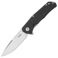Складной нож LionSteel Q4TTRO, сталь MagnaCut, рукоять карбон/титан, черный