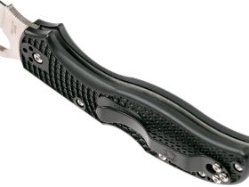 Складной нож Stretch 2 - Spyderco 90PBK2, сталь VG-10 Satin Plain, рукоять термопластик FRN, чёрный
