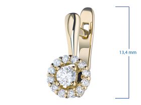 Серьги из желтого золота с бриллиантами э0301сг02163200