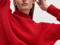 Джемпер силуэта трапеция с шерстью