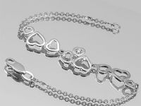 Браслет из серебра с бриллиантами э0601бр07153200