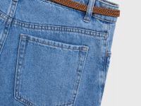 Шорты-бермуды с ремнём, Голубой